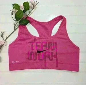Nike Dri-Fit Pink Team Work Sports Bra